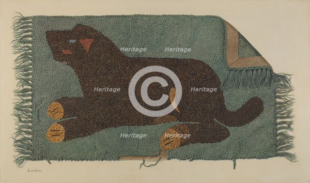 Hooked Rug, c. 1937. Creator: H. Langden Brown.