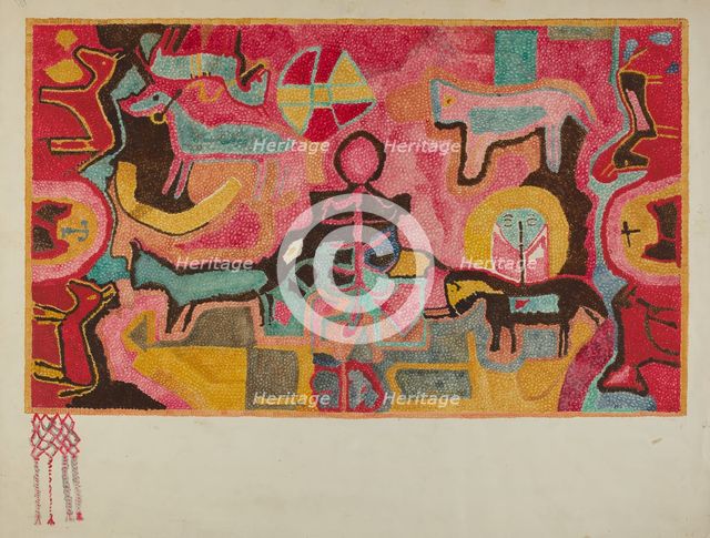 Hooked Rug, c. 1937. Creator: Marjery Parish.