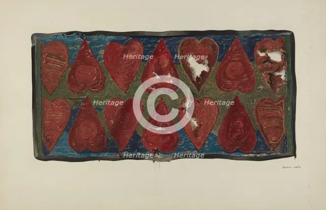 Hooked Rug, c. 1938. Creator: Vail, James H.C..