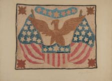 Hooked Rug, c. 1939. Creator: Georgine E. Mason