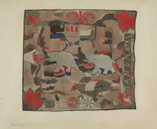 Hooked Rug, c. 1939. Creator: Henry Granet
