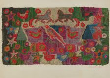 Hooked Rug, c. 1940. Creator: Charlotte Angus