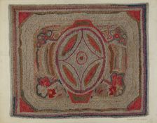 Hooked Rug (Cotton), c. 1940. Creator: Charlotte Angus