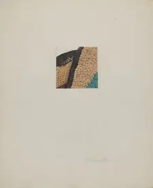 Hooked Rug (Detail), c. 1939. Creator: Georgine E. Mason