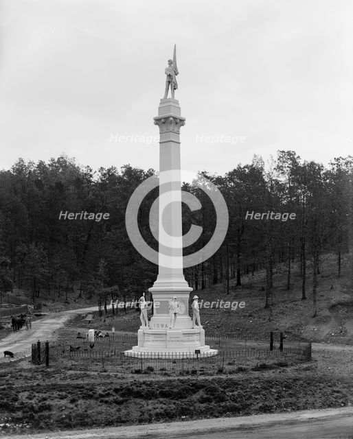 Hooker's Road and Iowa Monument, Rossville, Ga., c1907. Creator: Unknown.