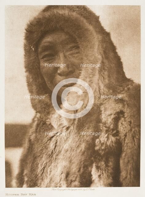 Hooper Bay Man, 1928. Creator: Edward Sheriff Curtis.