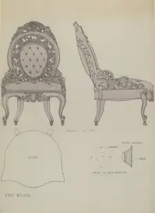Hoopskirt chair, 1936. Creator: Kurt Melzer