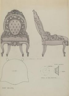 Hoopskirt chair, 1936. Creator: Kurt Melzer