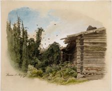 Hop garden, 1859. Creator: Werner Holmberg