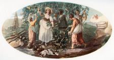 Hop Picking (1912).Artist: William Hamilton