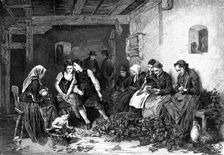 "Hop-Picking in Germany", by Rudolph Hirth, 1872. Creator: Unknown