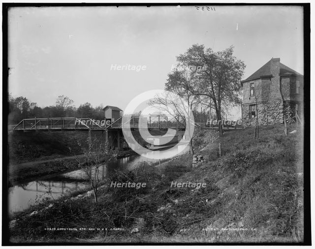 Hopatcong Sta. and M. & E. Canal, between 1890 and 1901. Creator: Unknown.
