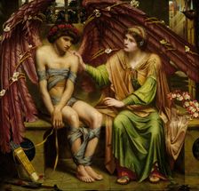 Hope Comforting Love in Bondage, 1901. Creator: Sidney Harold Meteyard