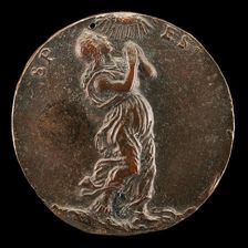 Hope Gazing at the Sun [reverse], c. 1485/1490. Creator: Unknown