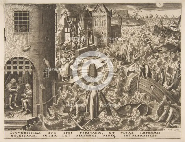 Hope (Spes) from the series The Virtues, 1559-60. Creator: Philip Galle.
