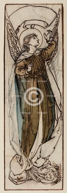 Hope standing on Despair, 1865-66. Creator: Sir Edward Coley Burne-Jones.