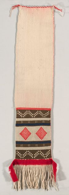 "Hopi Brocade" Style Dance Sash, c. 1874-1885. Creator: Unknown