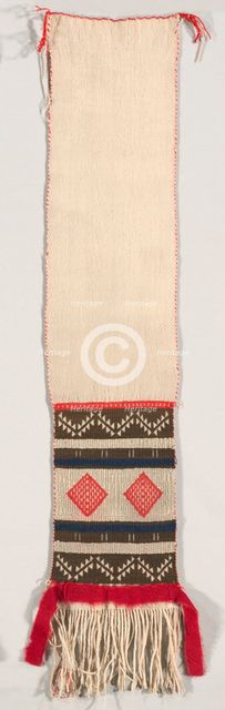 "Hopi Brocade" Style Dance Sash, c. 1874-1885. Creator: Unknown.