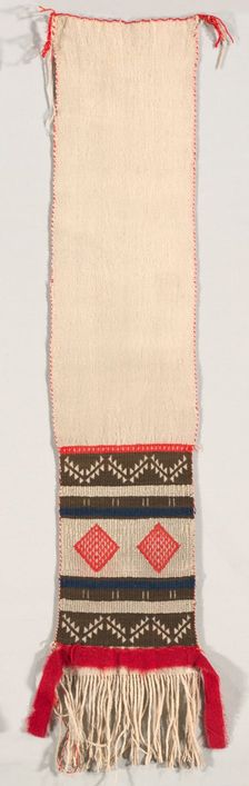 "Hopi Brocade" Style Dance Sash, c. 1874-1885. Creator: Unknown