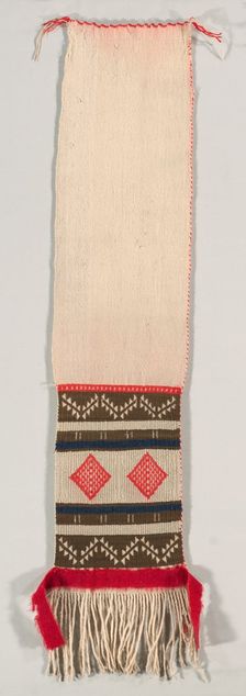 "Hopi Brocade" Style Dance Sash, c. 1874-1885. Creator: Unknown