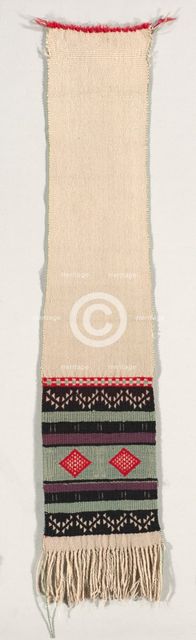 "Hopi Brocade" Style Dance Sash, c. 1880-1900. Creator: Unknown.