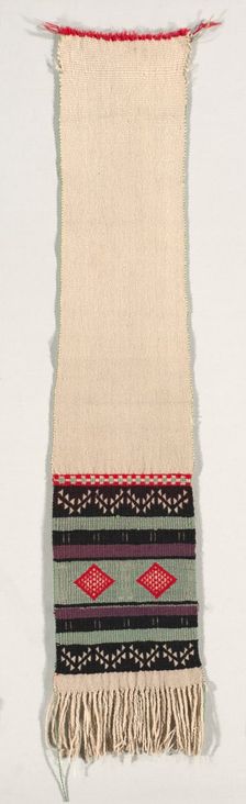 "Hopi Brocade" Style Dance Sash, c. 1880-1900. Creator: Unknown