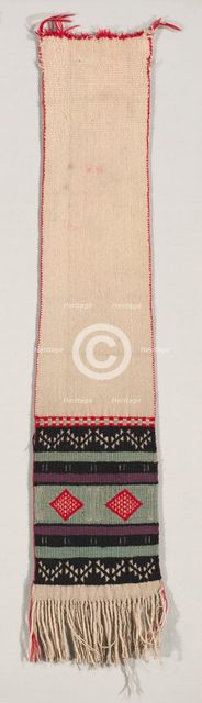 "Hopi Brocade" Style Dance Sash, c. 1880-1900. Creator: Unknown.
