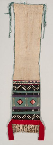 "Hopi Brocade" style Dance Sash, c. 1880-1900. Creator: Unknown