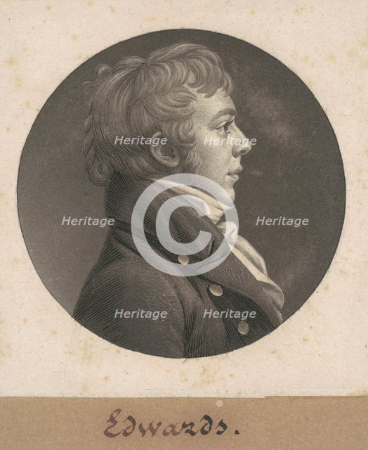 Horace Hampton Edwards, c. 1807. Creator: Charles Balthazar Julien Févret de Saint-Mémin.