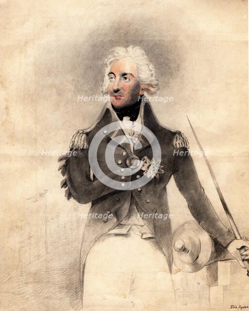 Horatio Nelson (1758-1805), 1st Viscount Nelson, 1837.Artist: E Ryder