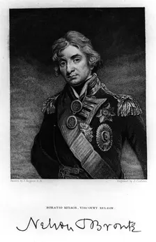 Horatio Nelson, 1st Viscount Nelson, English naval commander, 19th century. Artist: J Cochran