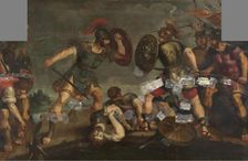 Horatius Cocles at the Pons Sublicius, 1620. Creator: Hieronymus Francken II