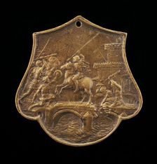 Horatius Cocles Defending the Bridge, second half 15th century. Creator: Master IO.FF.