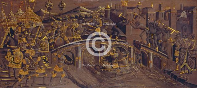 Horatius Cocles Defends the Roman Bridge against Porsenna, c1480. Creator: Florentine Master.