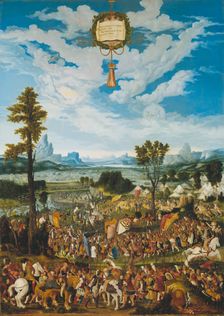 Horatius Cocles Stopping King Porsenna's Army outside Rome. Creator: Ludwig Refinger
