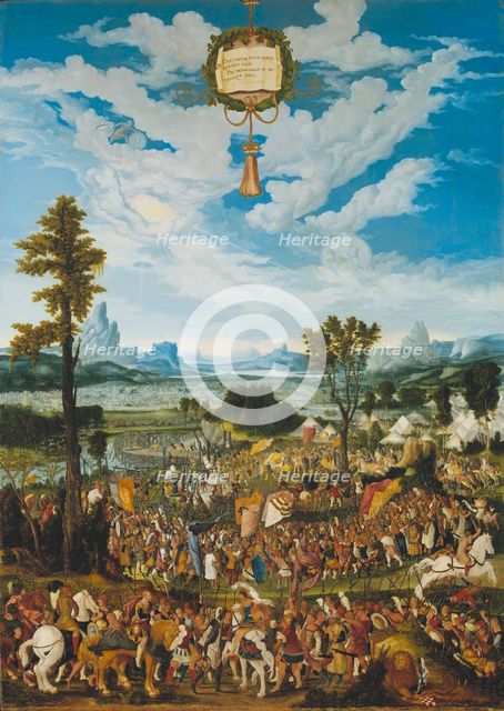 Horatius Cocles Stopping King Porsenna's Army outside Rome. Creator: Ludwig Refinger.