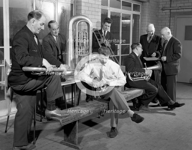 Horden Colliery Band, Middlesbrough, Teesside, 1964.  Creator: Michael Walters.