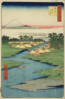 Horie and Nekozane, from the series "One Hundred Famous Views of Edo (Meisho Edo hyakkei)", 1856. Creator: Ando Hiroshige
