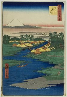 Horie and Nekozane, from the series "One Hundred Famous Views of Edo (Meisho Edo hyakkei) 1856. Creator: Ando Hiroshige