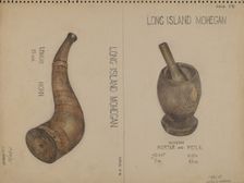 Horn and Mortar & Pestle, 1935. Creator: Charles Charon