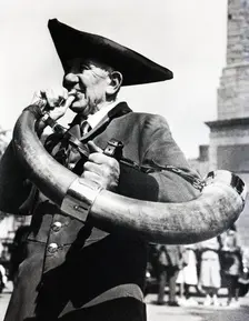 Horn blower, Ripon, Yorkshire, c1955. Creator: Arthur Charles Kirby Ware