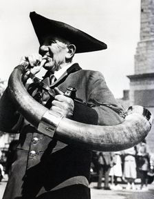 Horn blower, Ripon, Yorkshire, c1955. Creator: Arthur Charles Kirby Ware