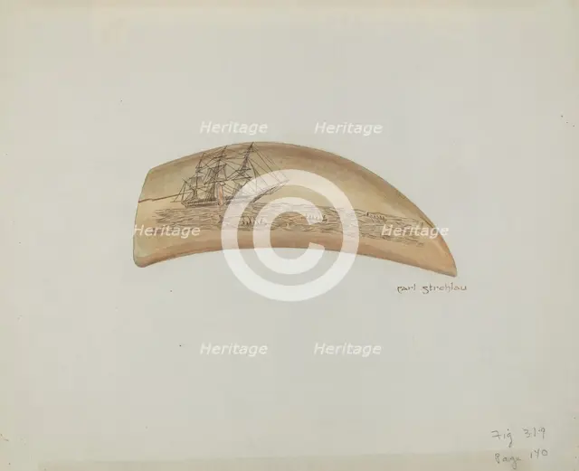 Horn, c. 1940. Creator: Carl Strehlau.