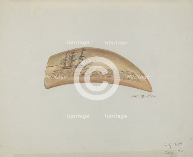 Horn, c. 1940. Creator: Carl Strehlau.