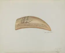Horn, c. 1940. Creator: Carl Strehlau