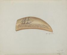 Horn, c. 1940. Creator: Carl Strehlau