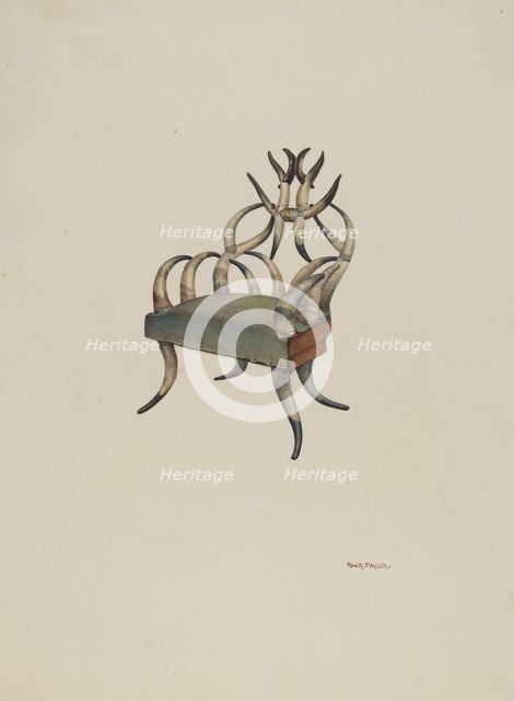 Horn chair, 1938. Creator: Robert W.R. Taylor.