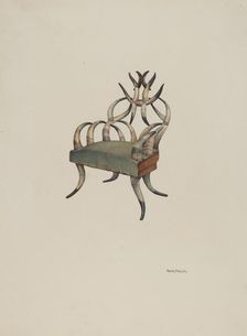 Horn chair, 1938. Creator: Robert W.R. Taylor