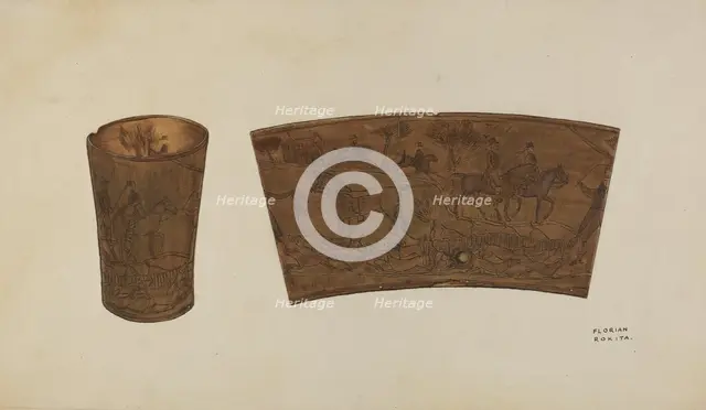 Horn Cup, c. 1937. Creator: Florian Rokita.