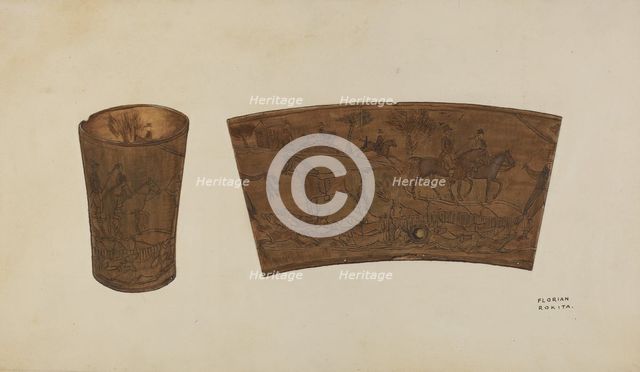 Horn Cup, c. 1937. Creator: Florian Rokita.